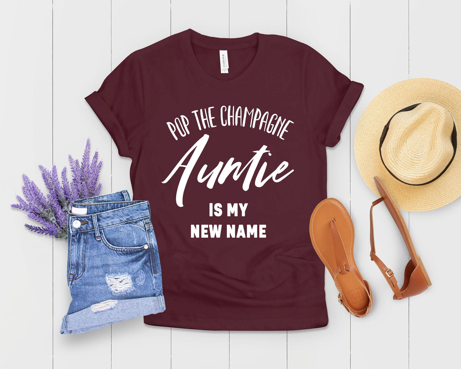 Promoted To Auntie Pop The Champagne Shirt - Teegarb