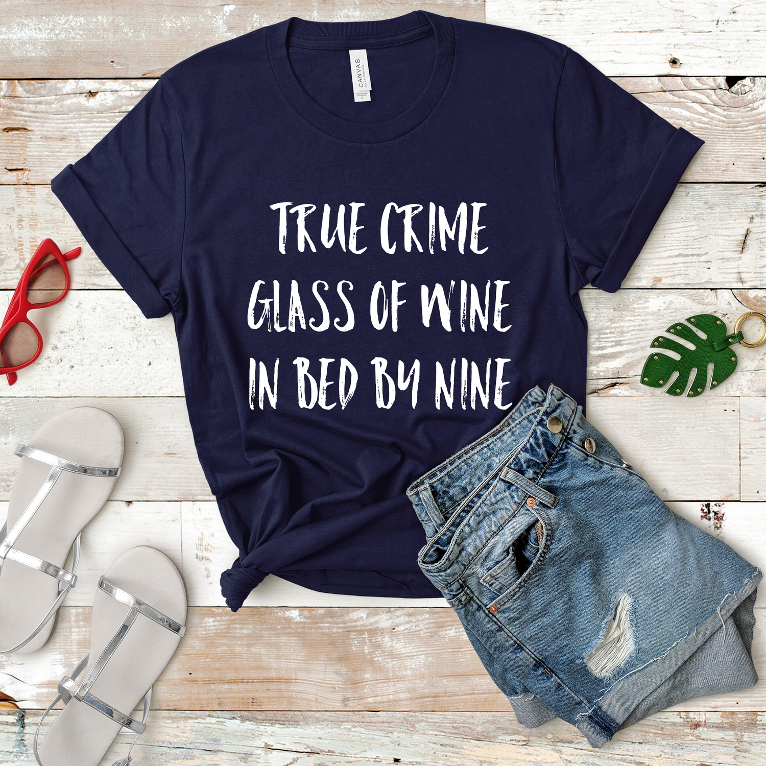 True Crime Glass Of Wine Bed By Nine SSDGM Shirt - Teegarb