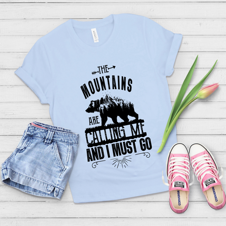 The Mountains Are Calling Travel Adventure Shirt