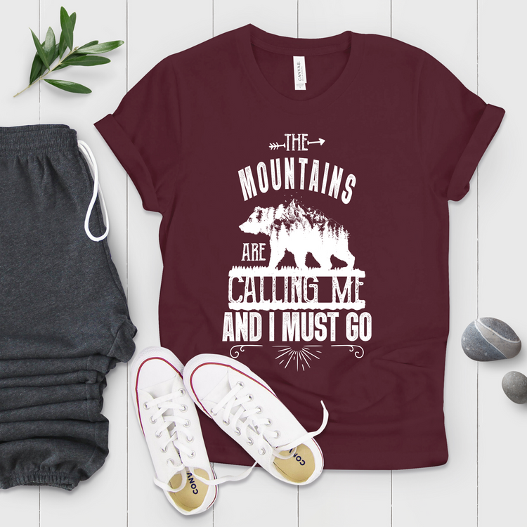 The Mountains Are Calling And I Must Go Mountain Shirt
