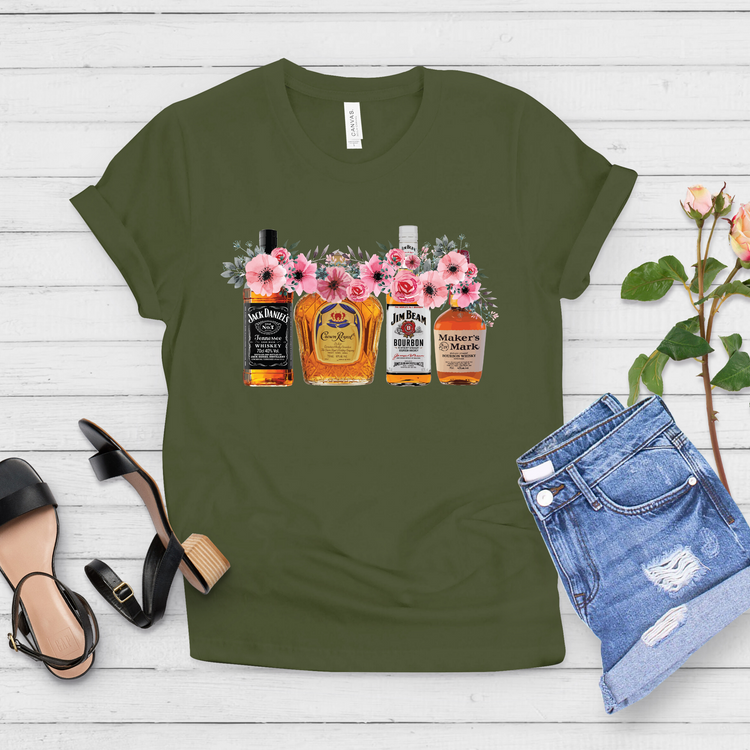 Floral Whiskey Cowgirl Hippie Clothes - Teegarb