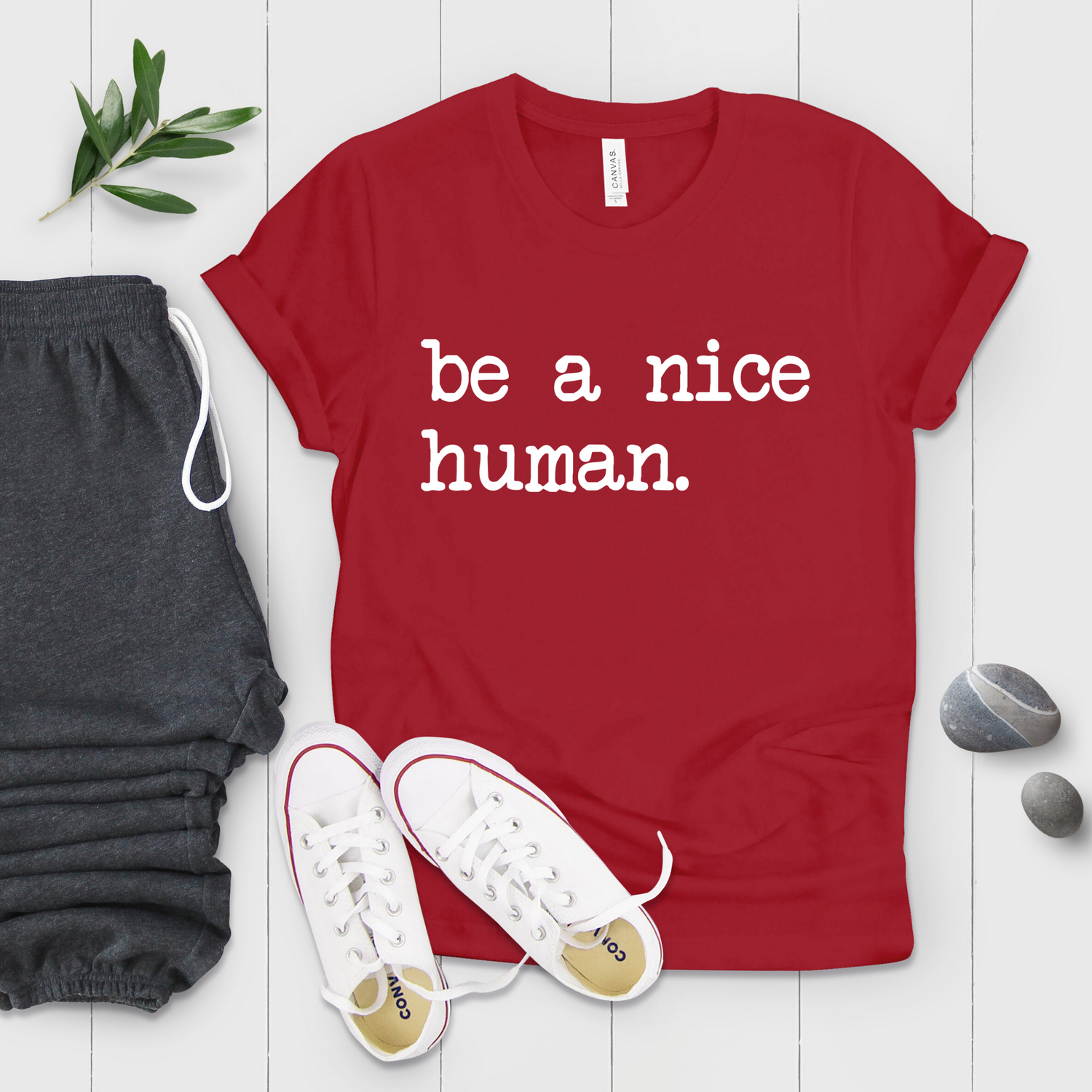 Be A Nice Human Funny Gym Shirt - Teegarb