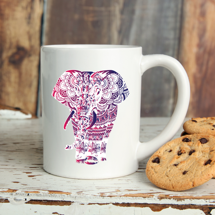 Ornate Elephant Funny Coffee Mugs