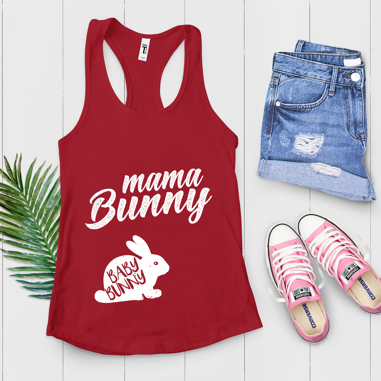 Mama Bunny Baby Bunny Baby Shower Pregnancy Announcement Maternity Tank Top - Teegarb