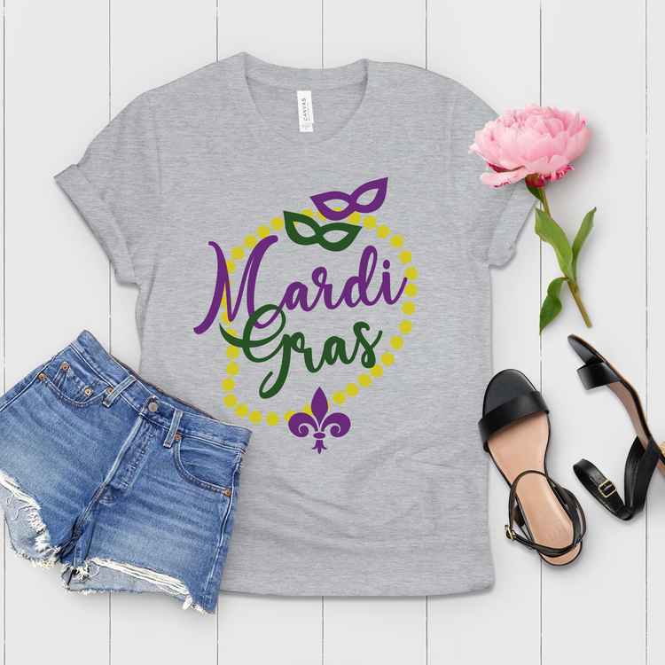 Mardi Gras Beads Graphic Outfit