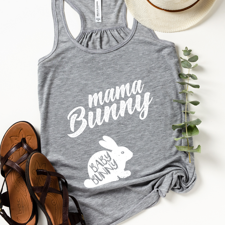 Mama Bunny Baby Bunny Baby Shower Pregnancy Announcement Maternity Tank Top - Teegarb