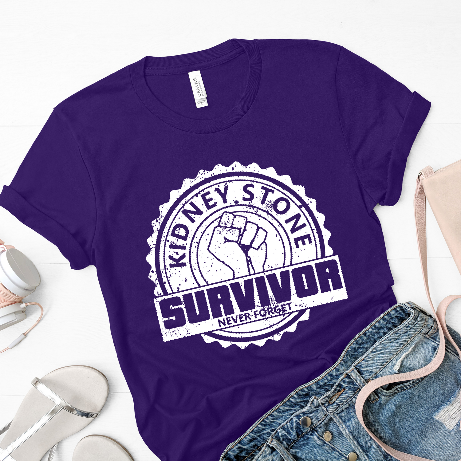 Kidney Stone Survivor Never Forget Motivational Inspirational Shirt - Teegarb