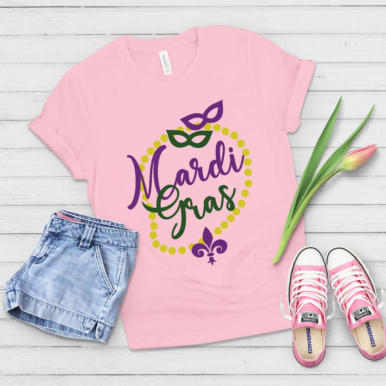 Mardi Gras Beads Graphic Outfit