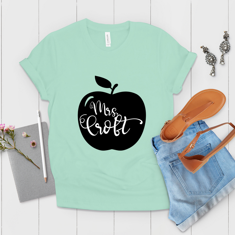 Personalized Apples Teacher Appreciation Shirt