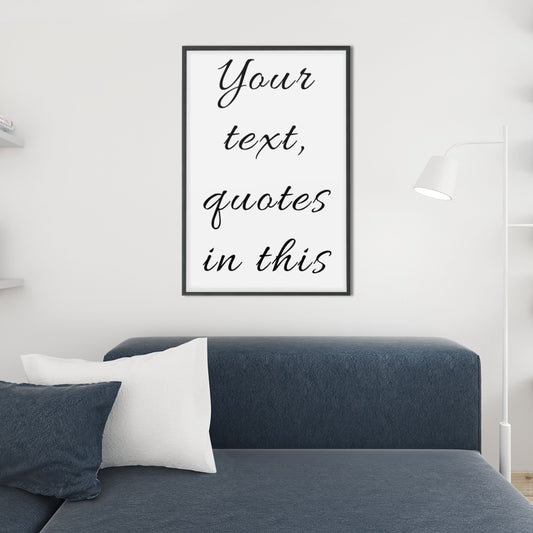 Customized Quote Sign Framed Wall Art Decor