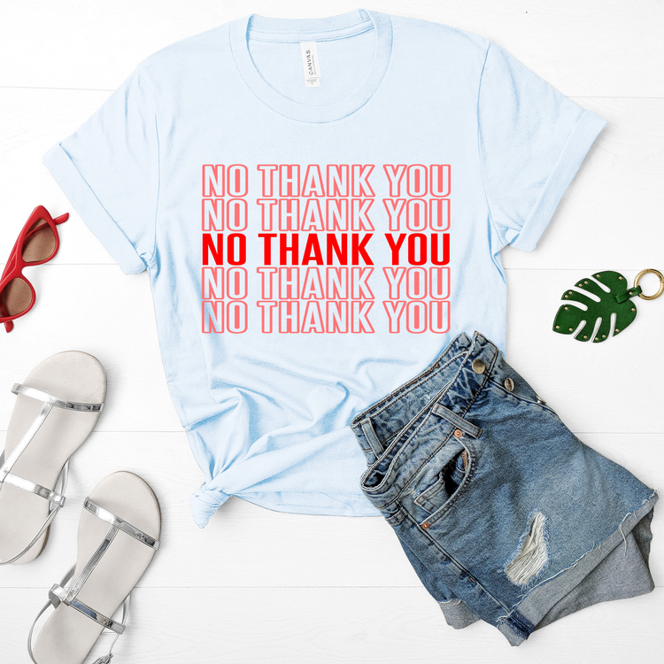 No Thank You Aesthetic Feminist Shirt - Teegarb