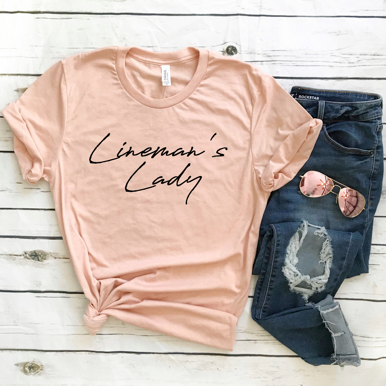 Lineman's Lady Lineman Fiancee Future Mrs Shirt - Teegarb