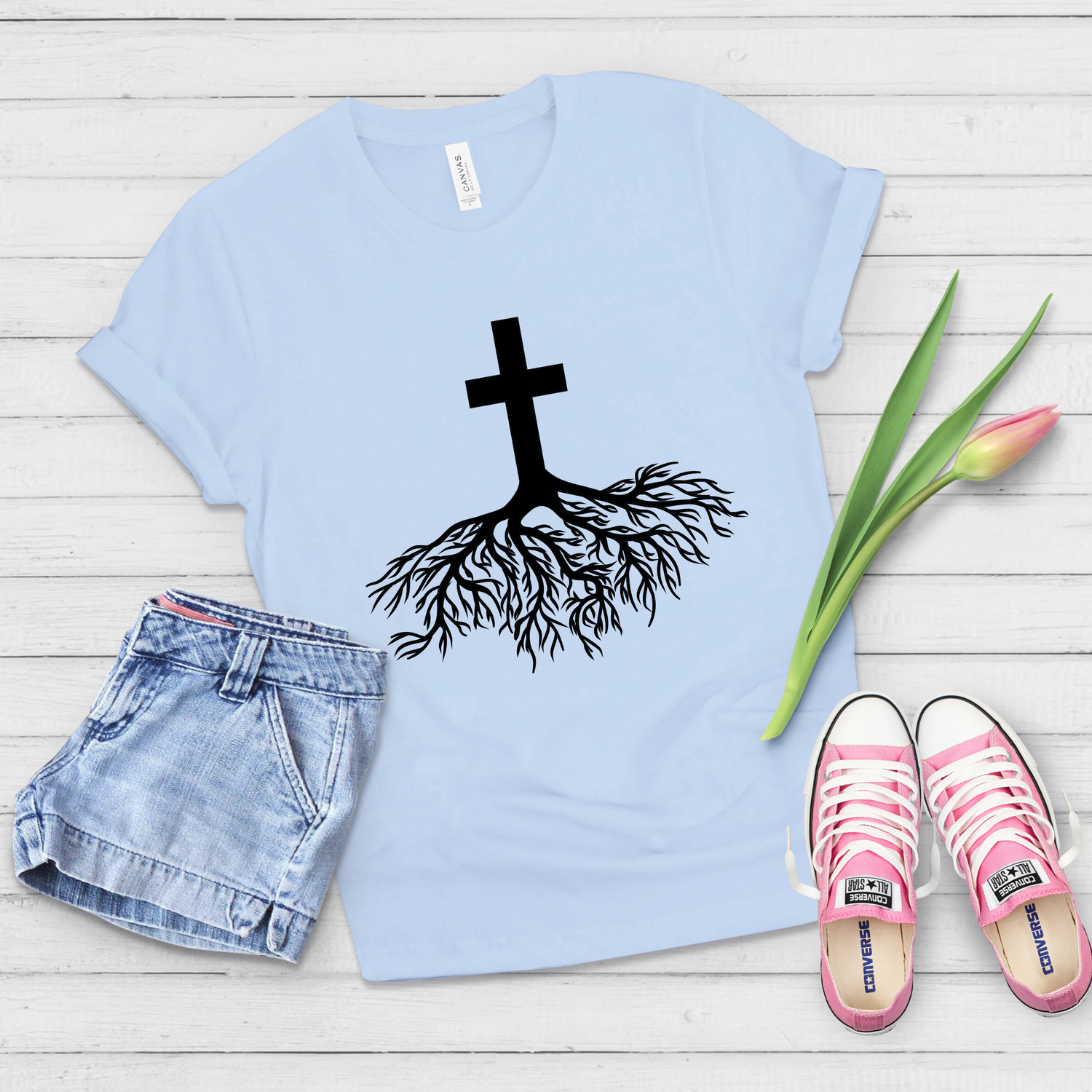 Root Crucifixion Inspirational Christian Shirt - Teegarb