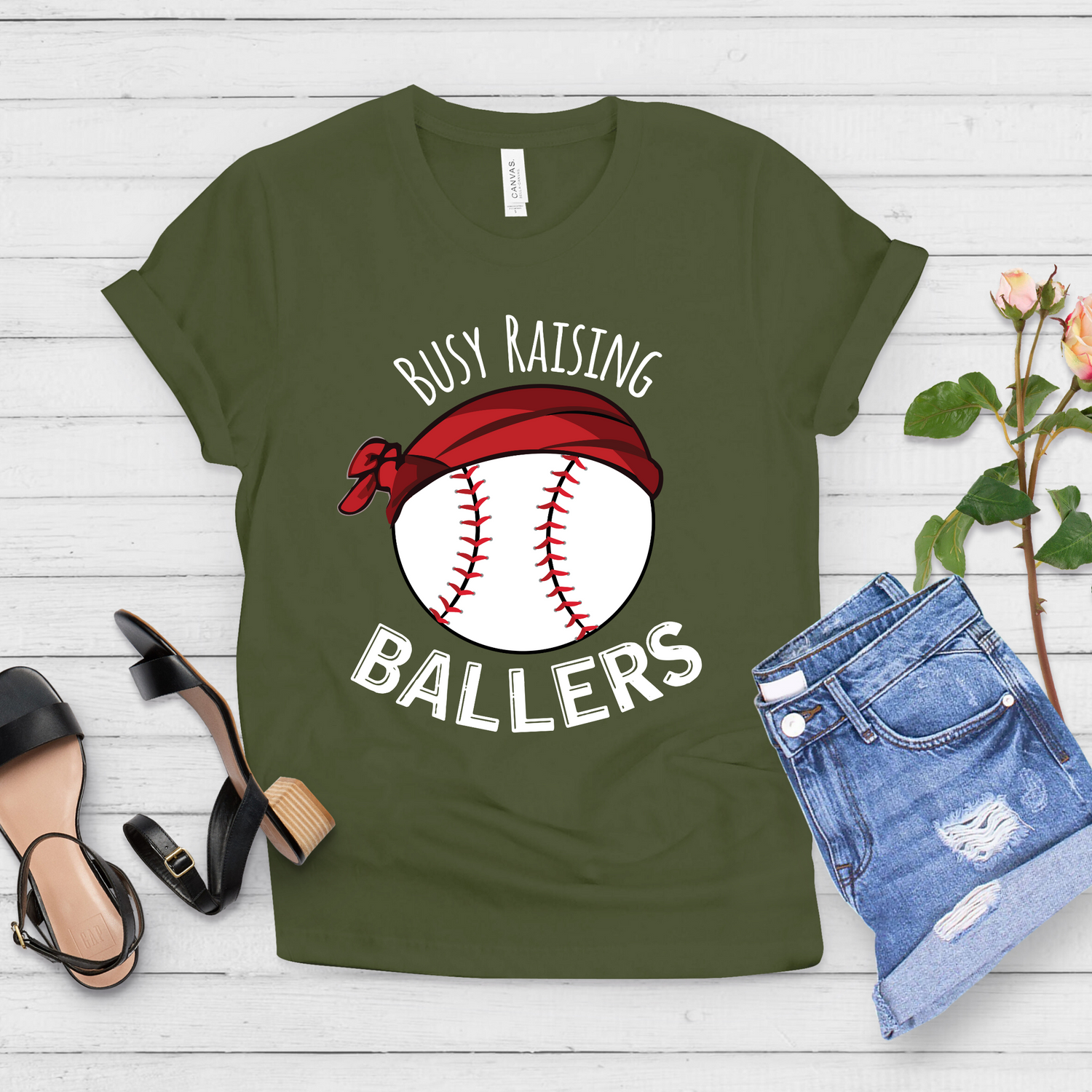 Busy Raising Ballers Baseball Mom Shirt - Teegarb