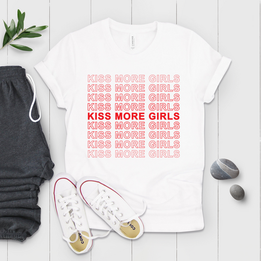 Kiss More Girls Gay Pride Transgender Bisexual Shirt - Teegarb