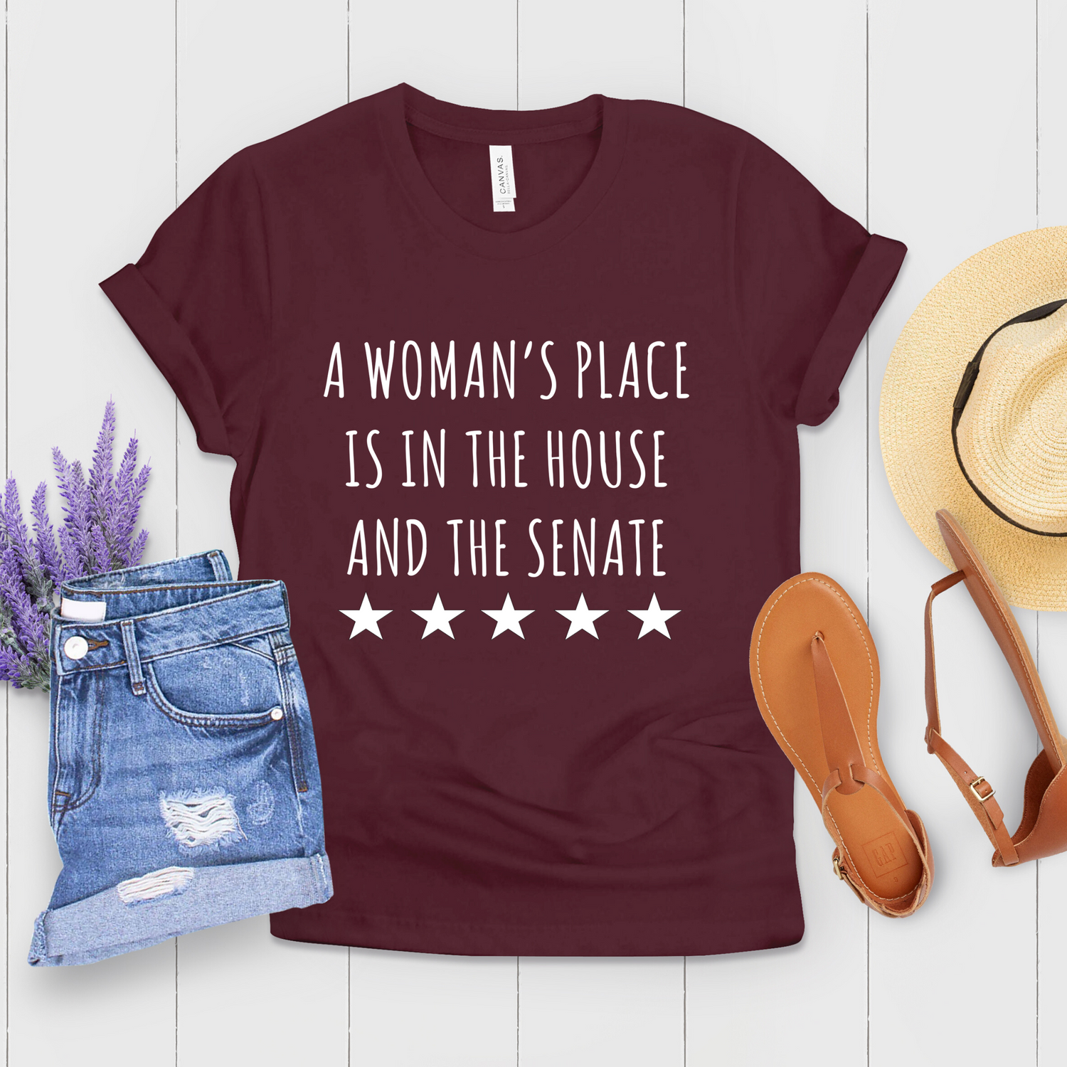 A Woman's Place Is In The House And The Senate Feminist Shirt - Teegarb