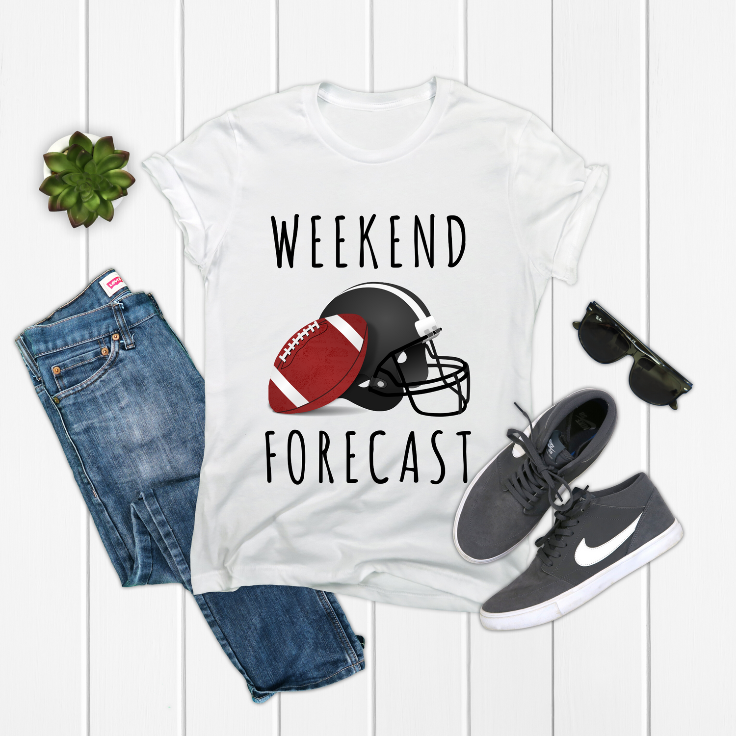 Weekend Forecast Football Game Day Shirt - Teegarb