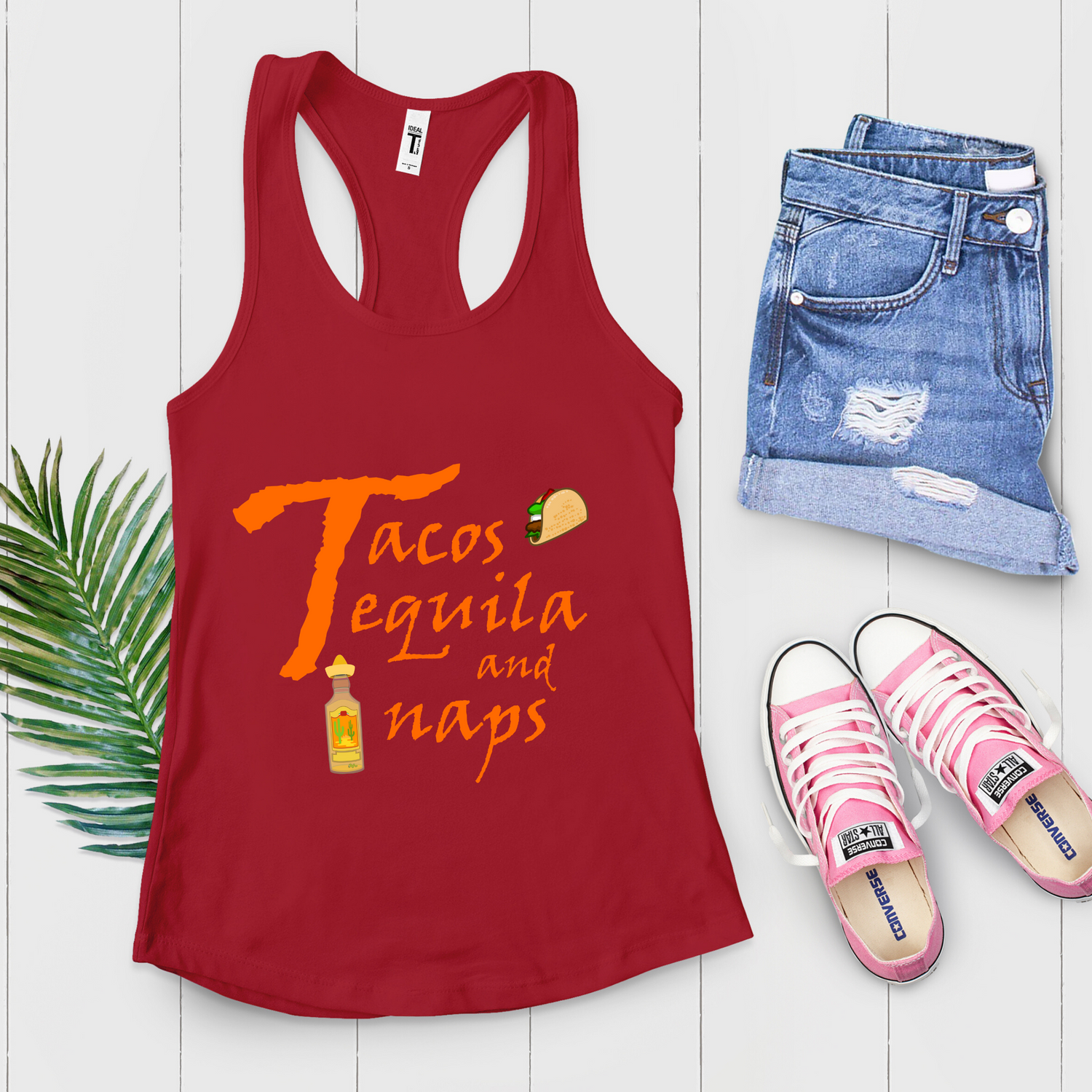 Tacos Tequila and Naps Cinco De Drinko Cinco De Mayo Tank Top - Teegarb