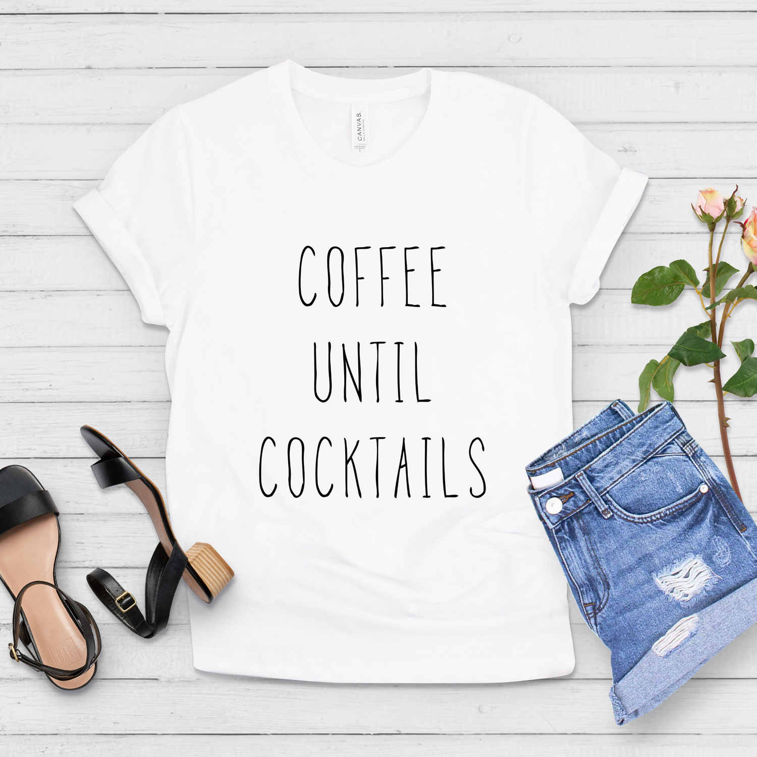 Coffee Until Cocktails Introvert Sarcasm Shirt - Teegarb