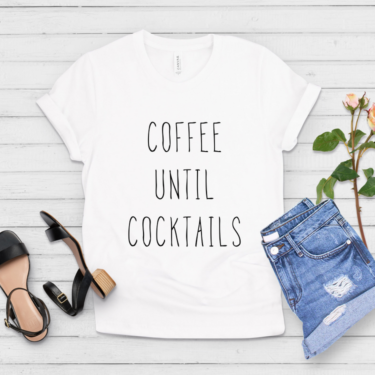 Coffee Until Cocktails Introvert Sarcasm Shirt - Teegarb