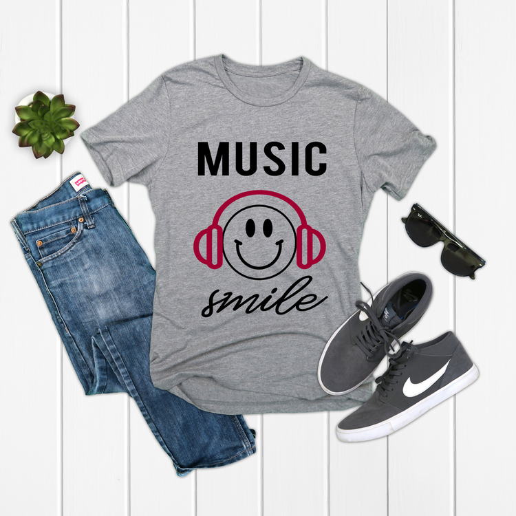Music Smile Emoji Music Lover Shirt - Teegarb