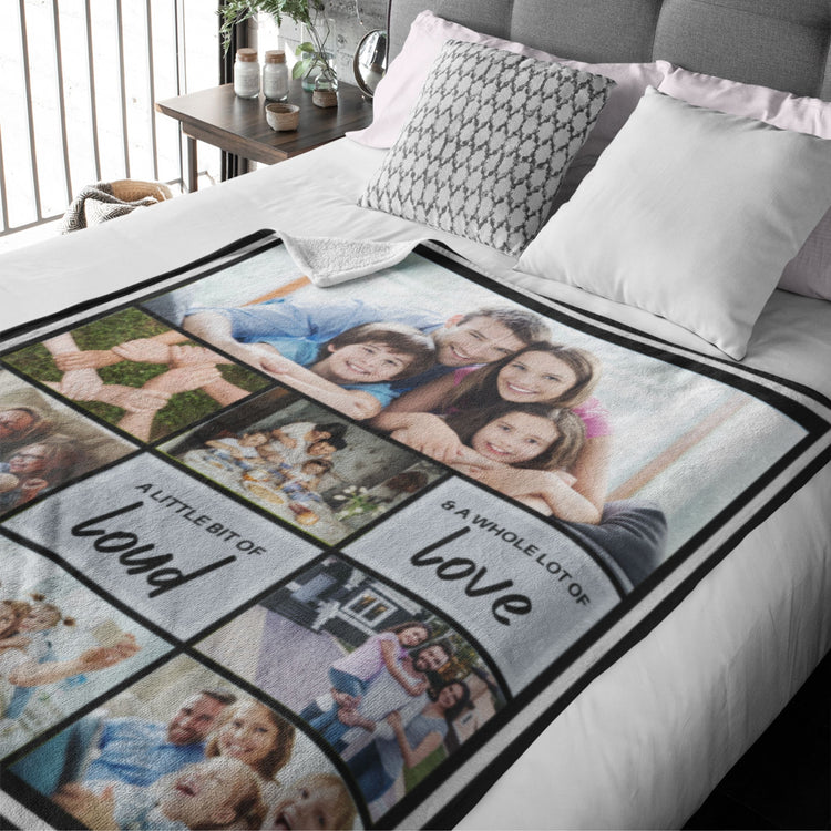 Personalized Family Photo Collage Blanket