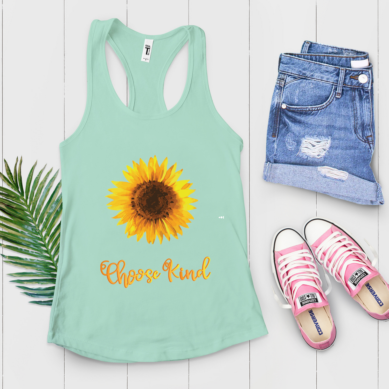 Choose Kindness Sunflower Tank Top For Men and Women - Teegarb