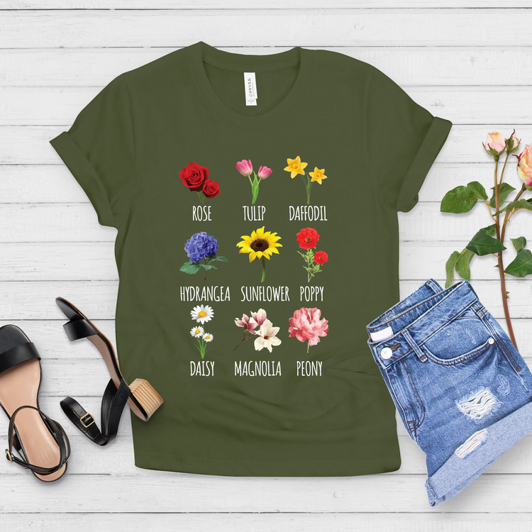 Spring Flower Botanical Shirt - Teegarb