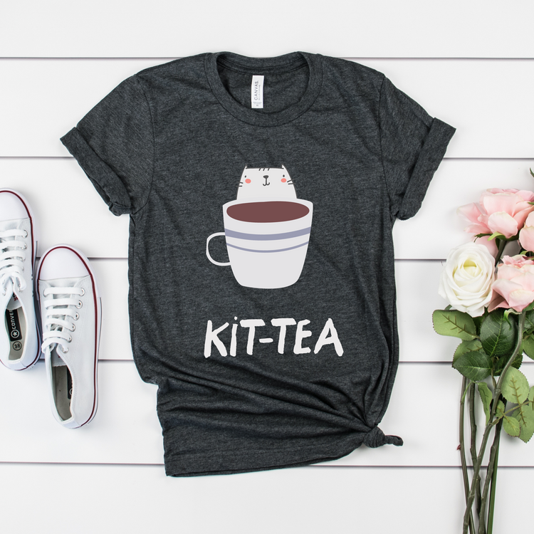 Cute Kit-Tea Trendy Cat Mom Shirt - Teegarb