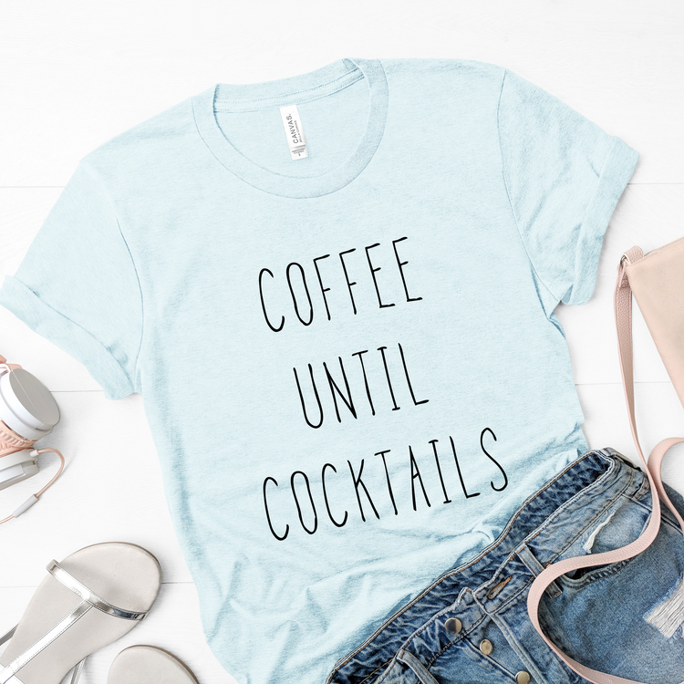 Coffee Until Cocktails Introvert Sarcasm Shirt - Teegarb