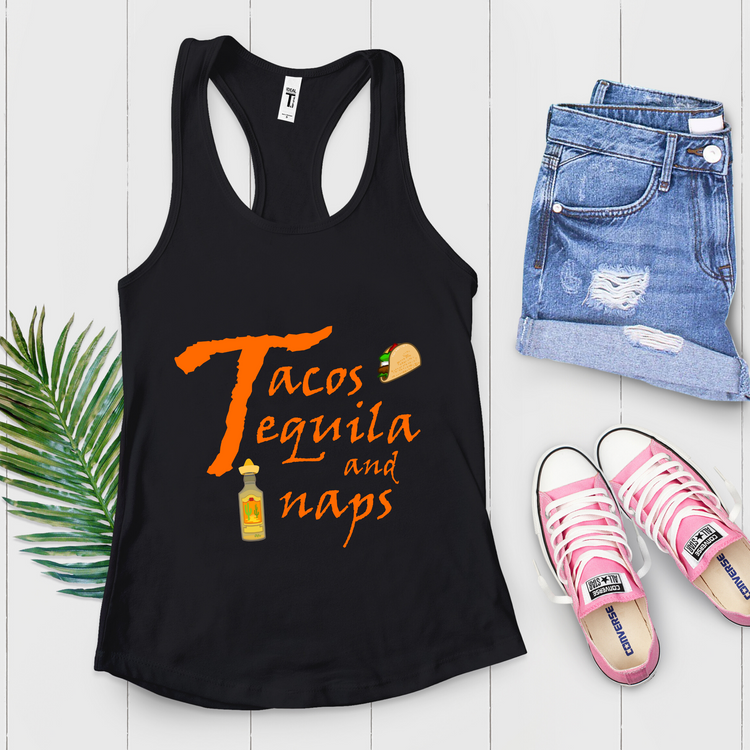 Tacos Tequila and Naps Cinco De Drinko Cinco De Mayo Tank Top - Teegarb