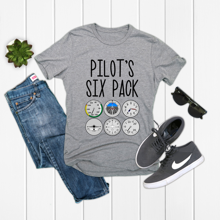 Pilot's Six Pack Aviation Shirt