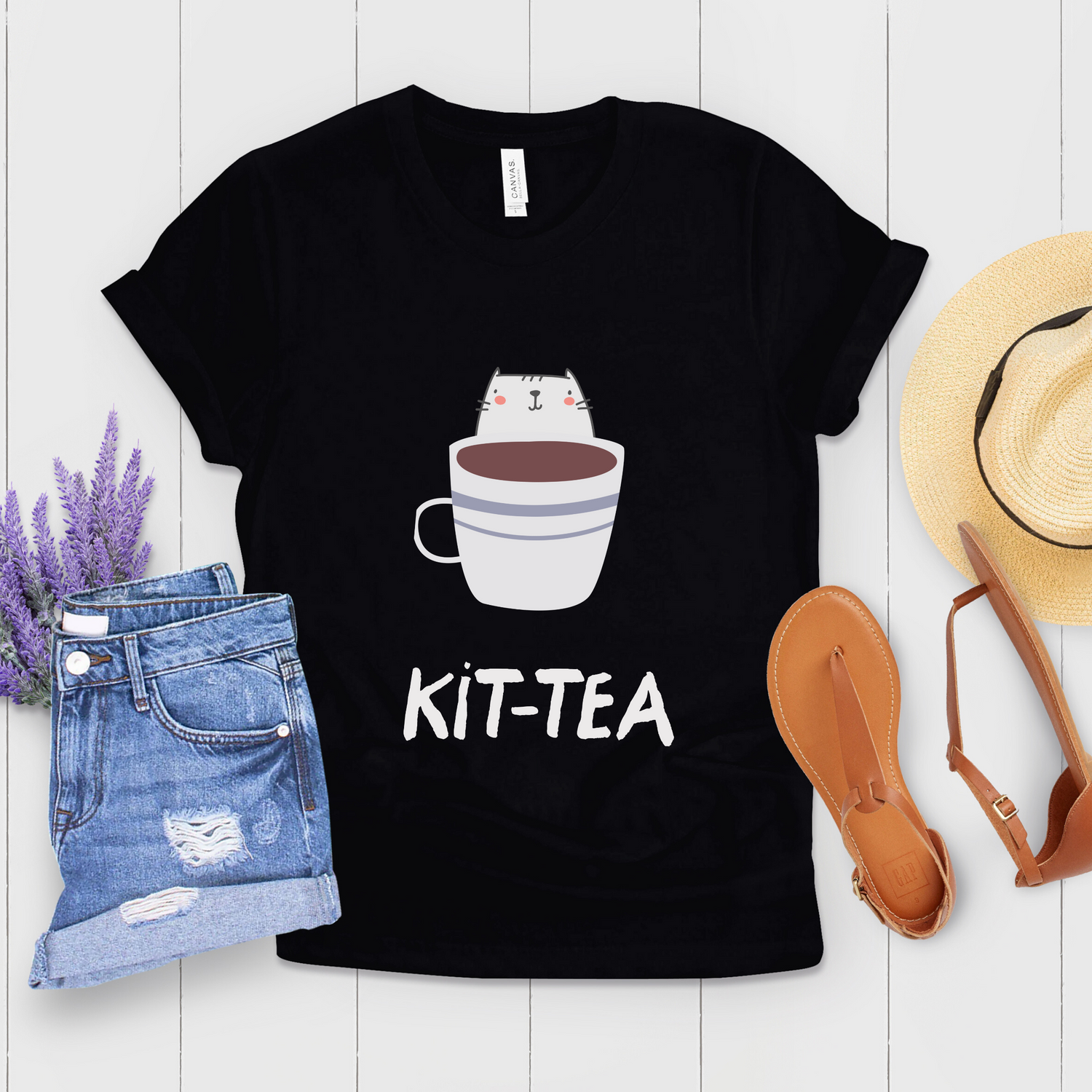 Cute Kit-Tea Trendy Cat Mom Shirt - Teegarb