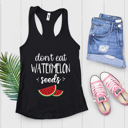 Don't Eat Watermelon Seed Funny Pregnancy Maternity Tank Top - Teegarb