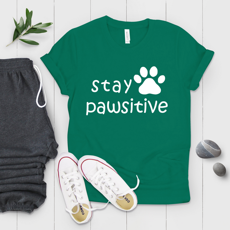 Stay Pawsitive Inspirational Shirt - Teegarb
