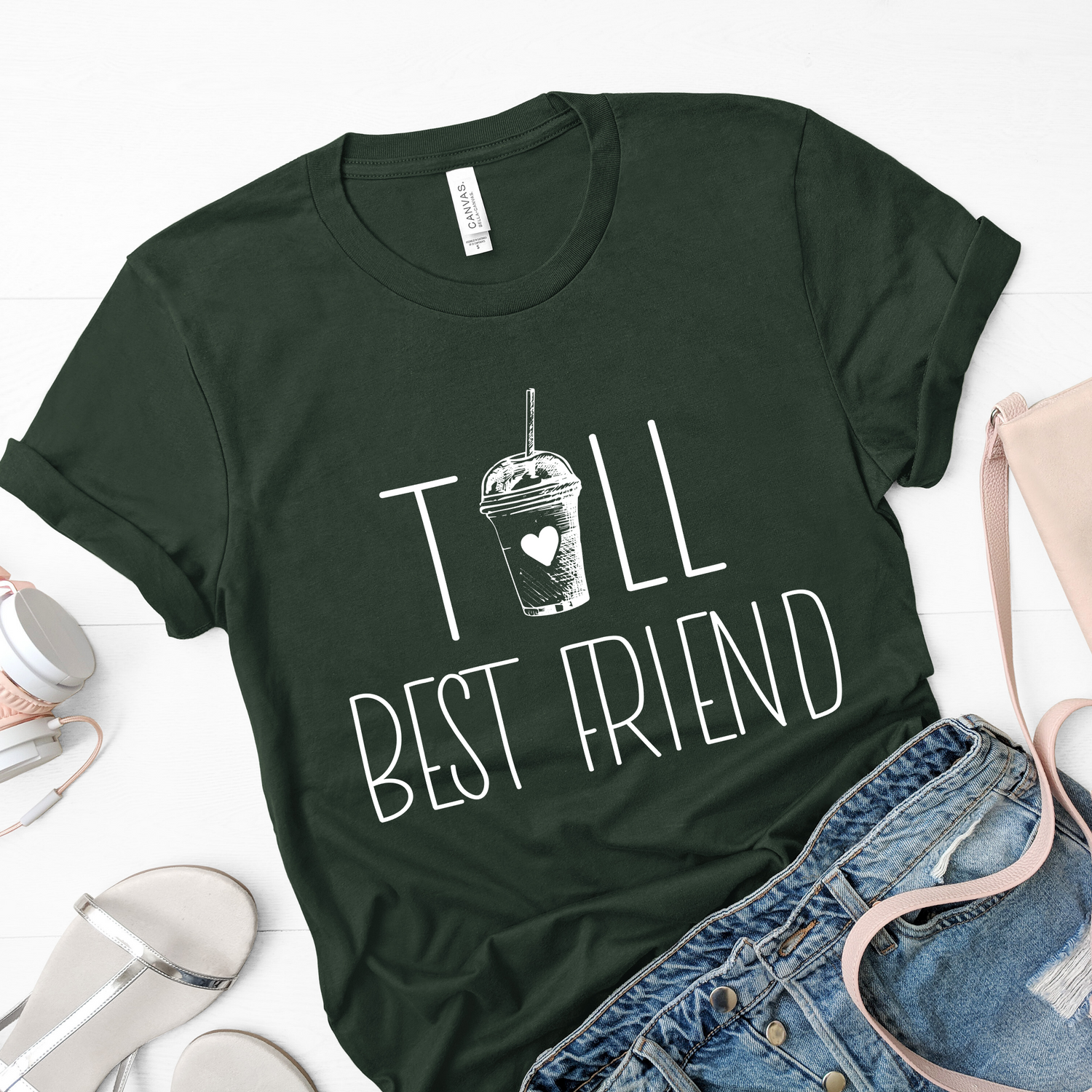 Tall Bestfriend Matching Best Friend Shirt - Teegarb