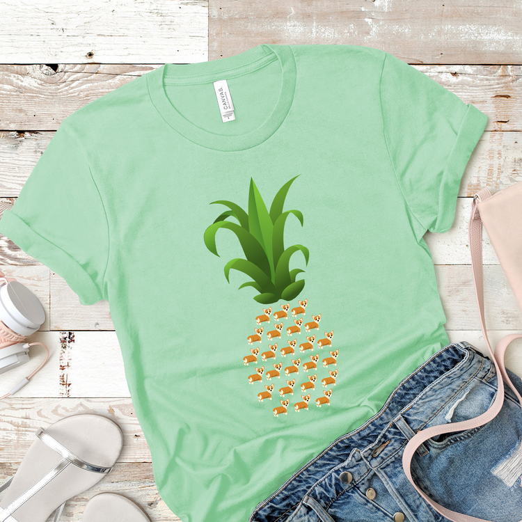 Pembroke Welsh Corgi Summer Pineapple Shirt - Teegarb