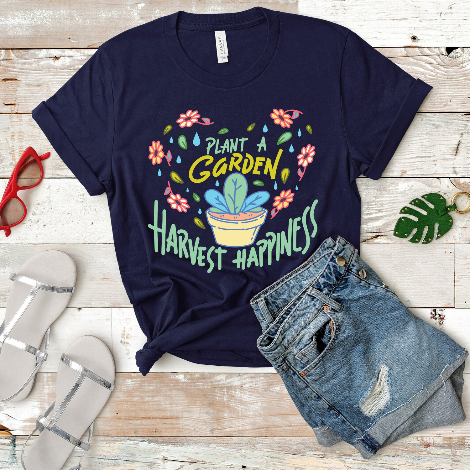 Plant A Garden Harvest Happiness Gardening Shirt - Teegarb