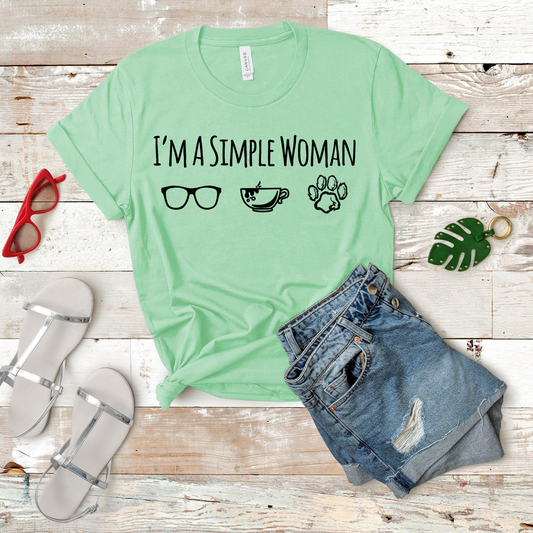 I'm A Simple Woman Funny Coffee Dog Lover Shirt - Teegarb