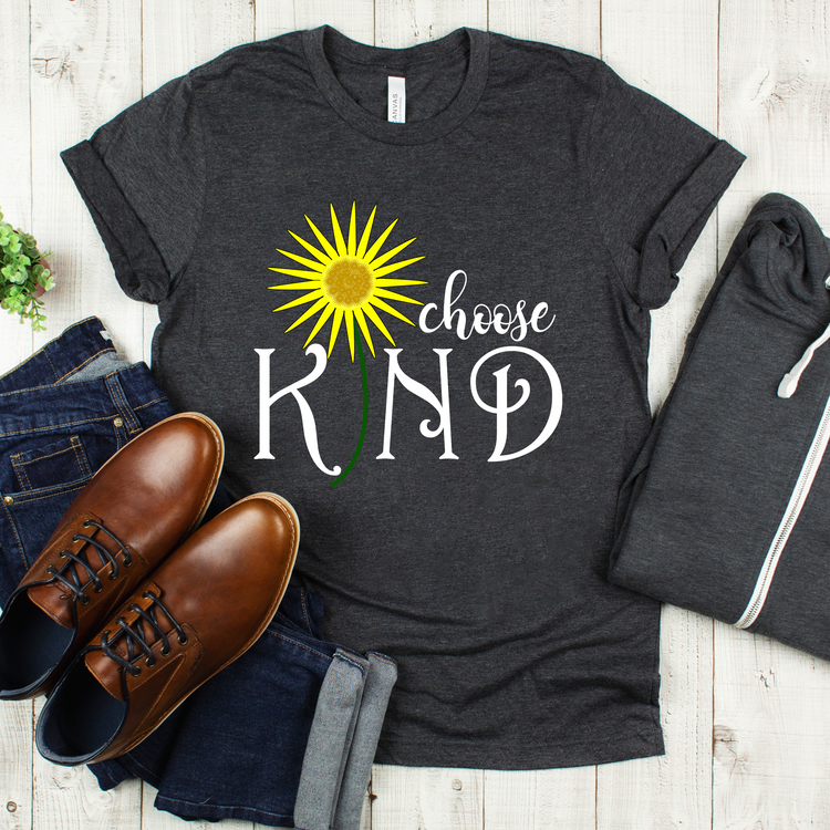 Choose Kind Sunflower Motivational Shirt - Teegarb