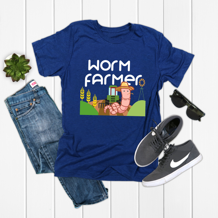 Worm Farmer Farm Gardening Shirt - Teegarb