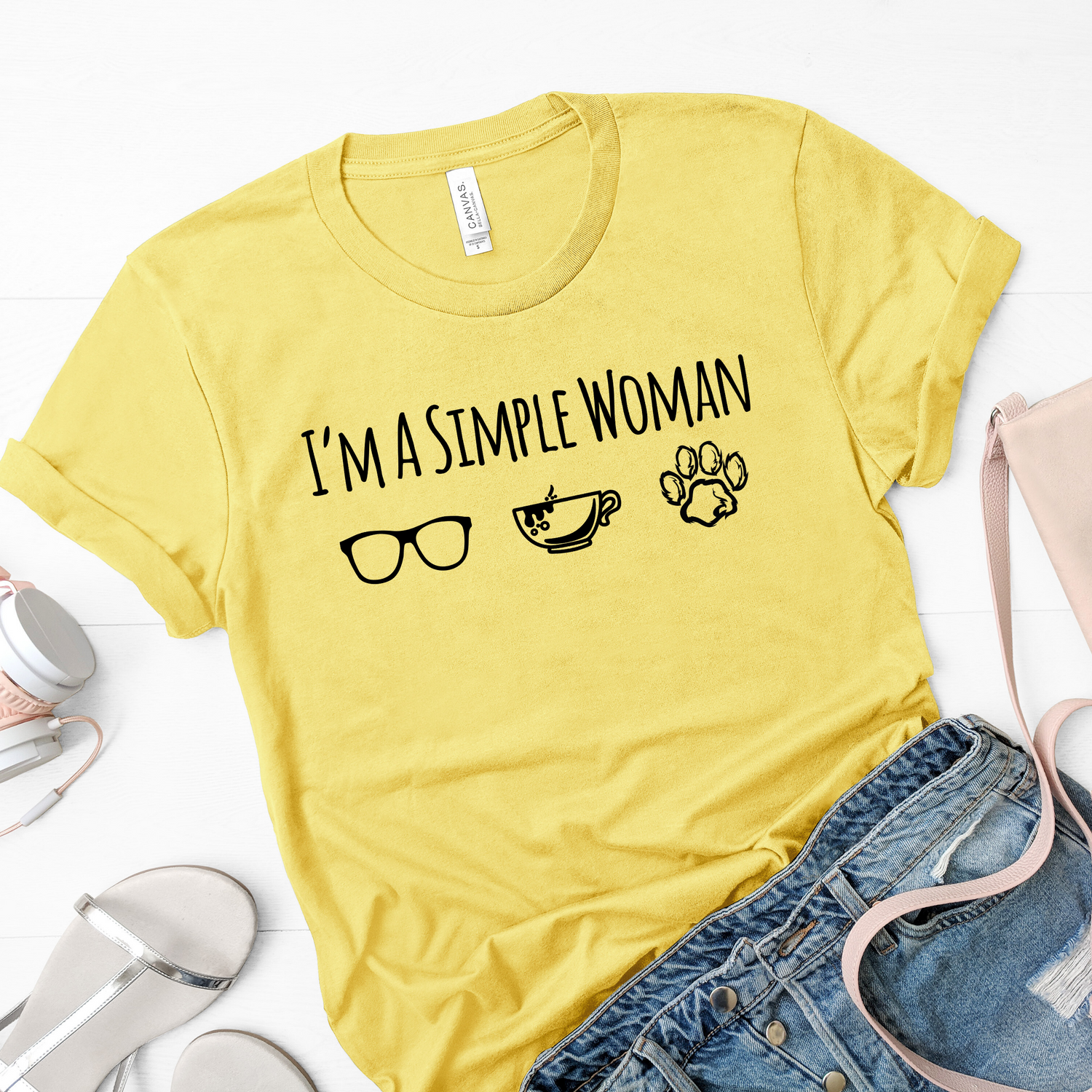I'm A Simple Woman Funny Coffee Dog Lover Shirt - Teegarb