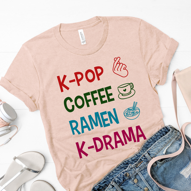 K-Pop Coffee Ramen K-Drama Kpop Shirt - Teegarb