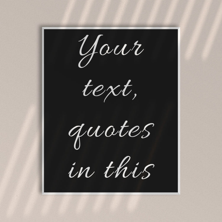 Customized Quote Sign Framed Wall Art Decor