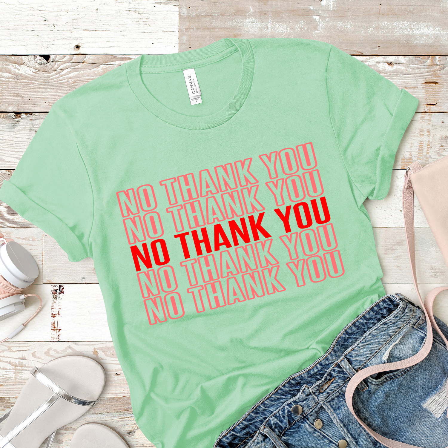 No Thank You Aesthetic Feminist Shirt - Teegarb