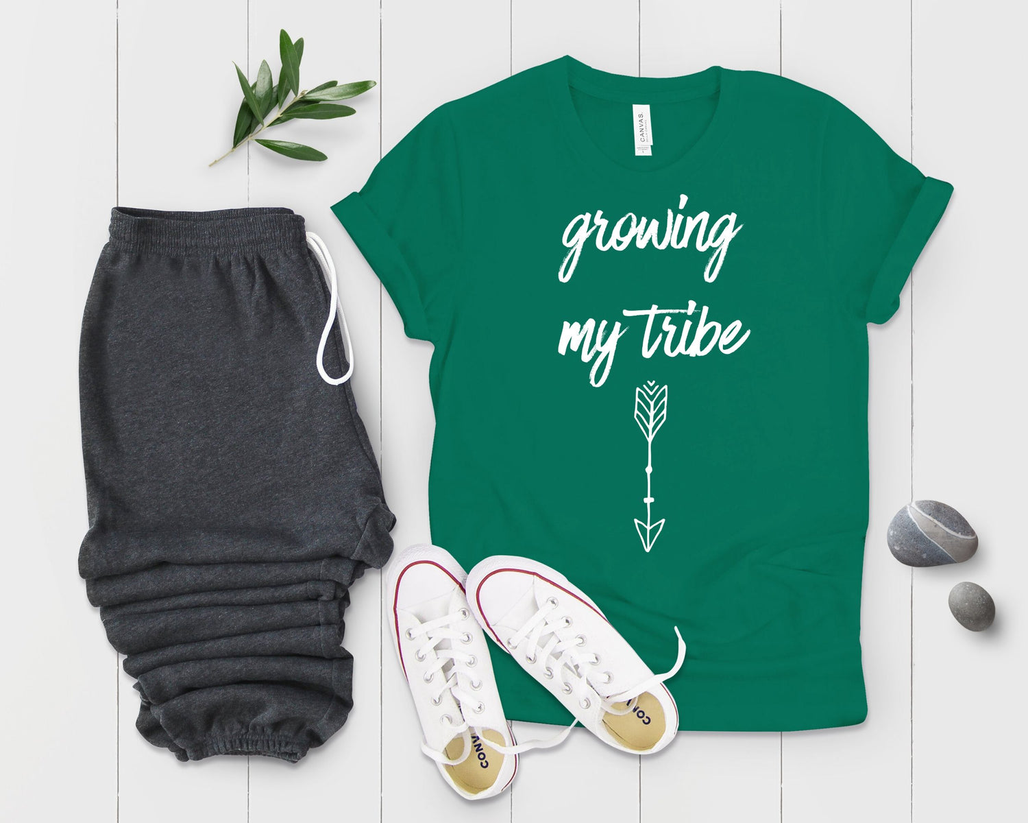 Growing My Tribe Future Mom Baby Bump Shirt - Teegarb