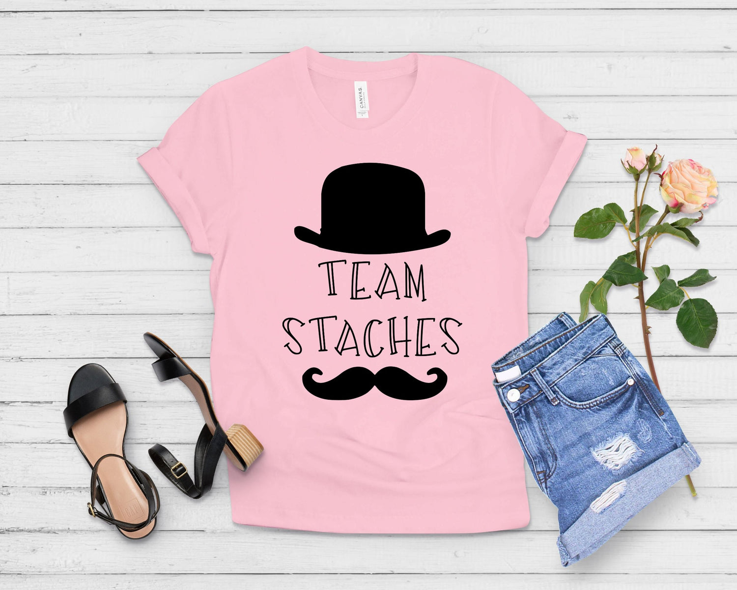 Team Staches Gender Reveal Party Team Boy Matching Shirts - Teegarb