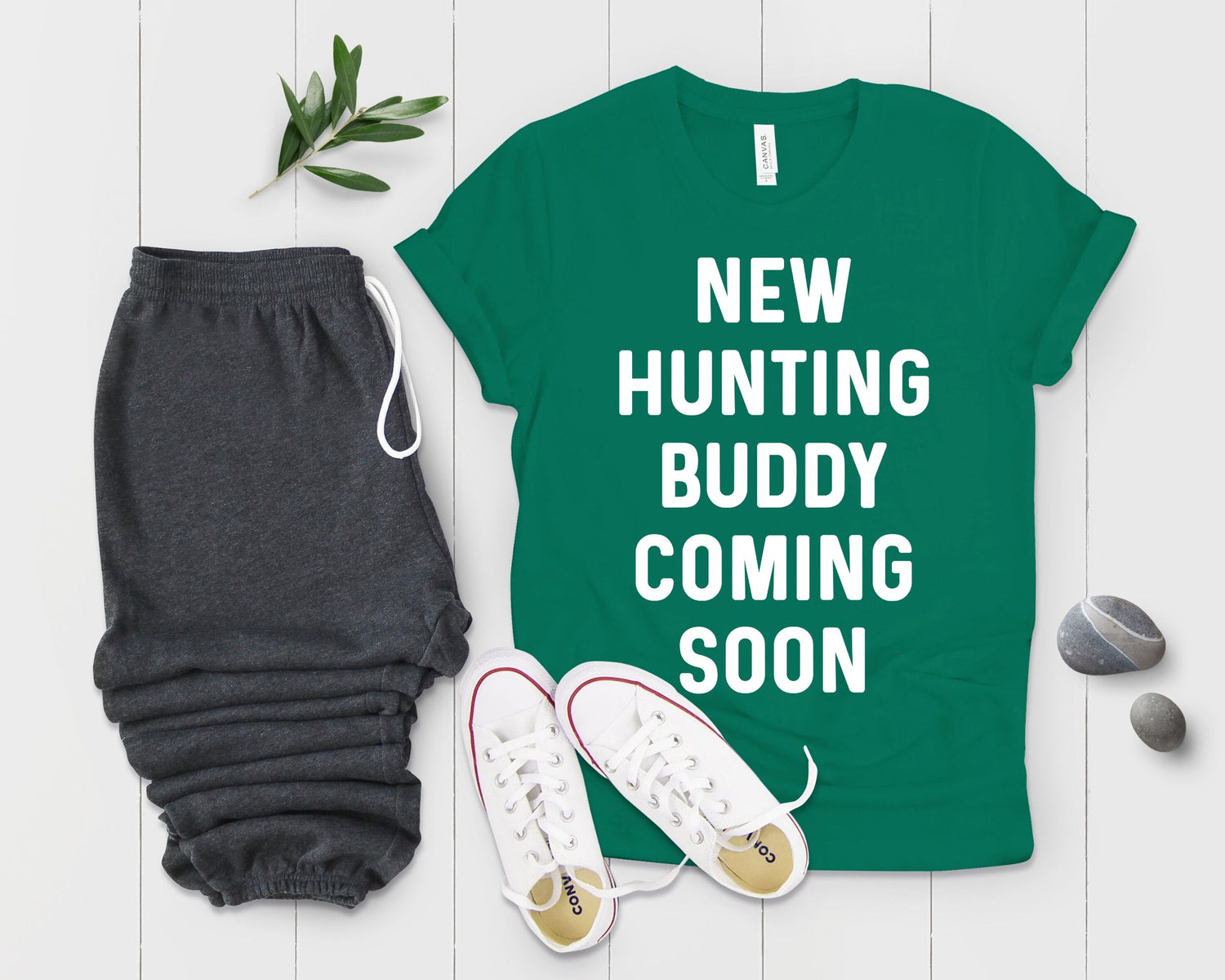 New Hunting Buddy Coming Soon Baby Bump Shirt - Teegarb