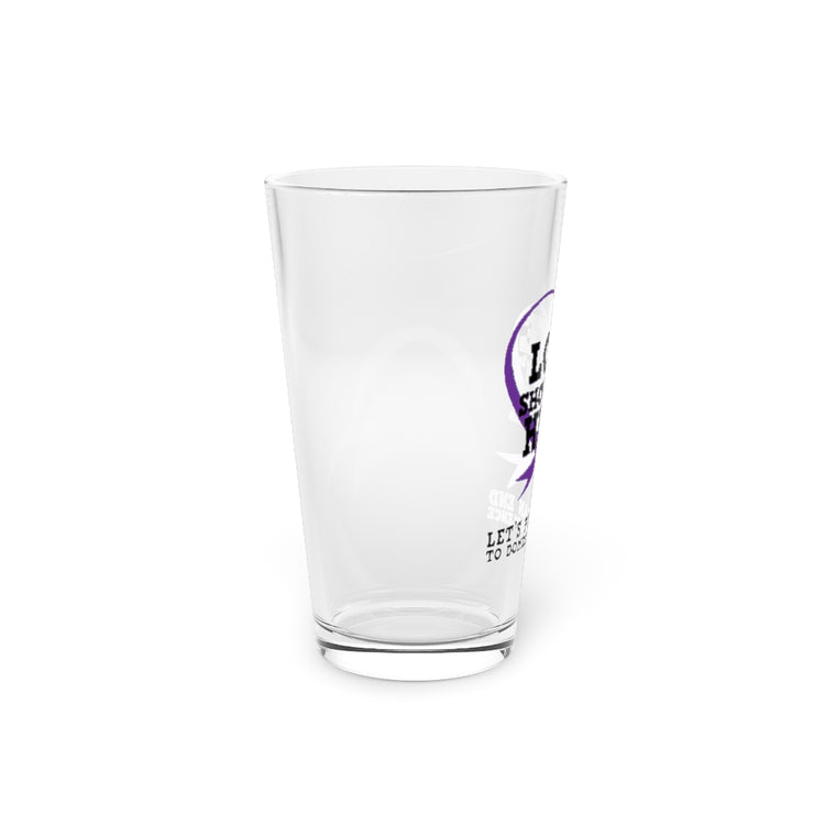 Beer Glass Pint 16oz  Ending Domestic Violence Inspirational Quote