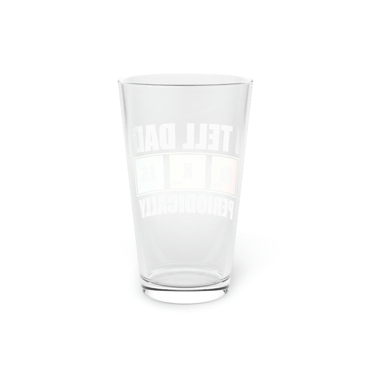 Beer Glass Pint 16oz Hilarious Dad Jokes Periodically Comical Outfit  Humorous Scrabble Leisure Family Bonding